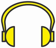 Image result for Yellow Headphones Clip Art