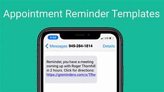 Image result for Appointment Reminder Text