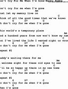 Image result for Don't Cry for Me When I'm Gone