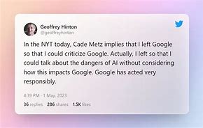 Image result for Head of Google Ai Quit