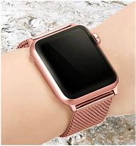 Image result for Pink with Silver Gold Mesh Watch Band Apple