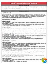 Image result for Surrogacy Contract Example