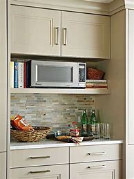 Image result for Small Kitchen with Microwave Undercounter