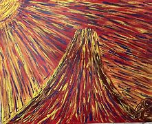 Image result for Abstract Painting of Mount Fuji