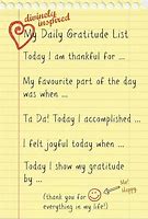 Image result for Gratitude List Examples