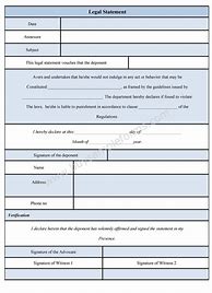 Image result for Legal Form Example