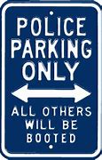 Image result for Police Parking Sign