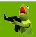 Image result for Kermit the Frog Holding Machine Gun Meme