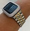 Image result for Silver Apple Watch with Gold Band