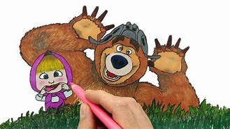 Image result for Masha and the Bear Drawing