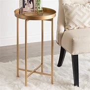 Image result for Small Gold Drink Table