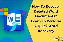Image result for Recover Deleted Word Document