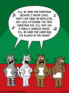 Image result for Cartoon Christmas Cat Jokes