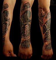 Image result for Mechanical Arm Tattoo