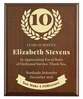 Image result for 10 Years of Service Plaque