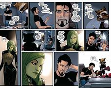 Image result for Tony and Gamora
