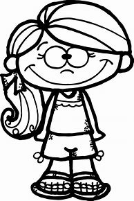 Image result for Girl Clip Art Black and White Coloring