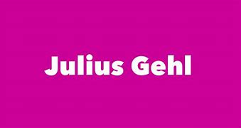 Image result for julius_gehl