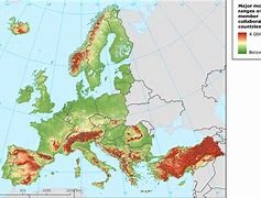 Image result for Europe Map with Mountains