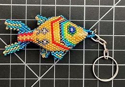 Image result for Beaded Fish Keychain