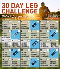 Image result for 30 Day Leg Challenge Calendar