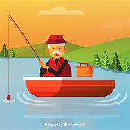 Image result for Old Man Fishing Cartoon