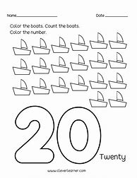 Image result for Numbers to 20 Worksheet Twinkl