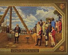 Image result for George Washington Laying the Cornerstone