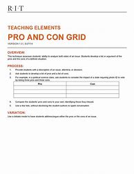 Image result for Pros and Cons Matrix Template