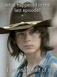 Image result for Walking Dead Carl Eye Meme