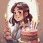 Image result for Anime Girl Holding a Cake