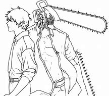 Image result for Chainsaw Man Coloring Page