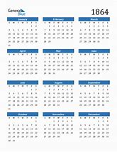 Image result for Printable Calendar 1864 June