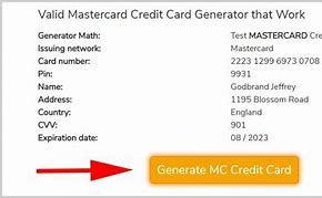 Image result for Random MasterCard Number