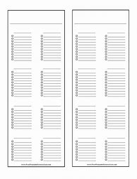 Image result for Free Mini Printable Blank Checklist