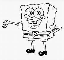 Image result for Black and White Drawing of Spongebob