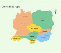 Image result for Map of Central Europe