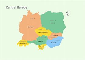 Image result for Map of Central Europe