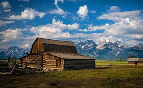 Image result for Mountains with Barns