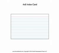 Image result for 4X6 Lined Index Card Template