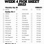 Image result for 1 Page Printable NFL Schedule