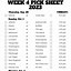 Image result for Printable NFL Schedule Week