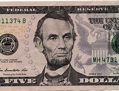 Image result for Orange Back 5 Dollar Bill