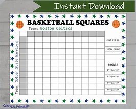 Image result for NBA Squares Template Printable