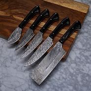 Image result for Damascus Kitchen Knife
