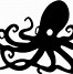 Image result for Octopus Silhouette Black and White
