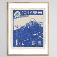 Image result for Mt. Fuji Black and Gold Print