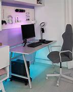Image result for Utespelare Gaming Desk IKEA LED Setup