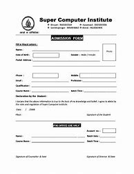 Image result for Computer Institute Form Sample Template