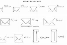 Image result for Envelope Size Chart Printable